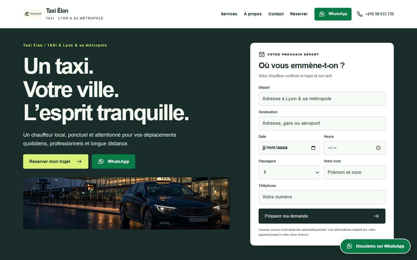Prototype Taxi Élan à Lyon