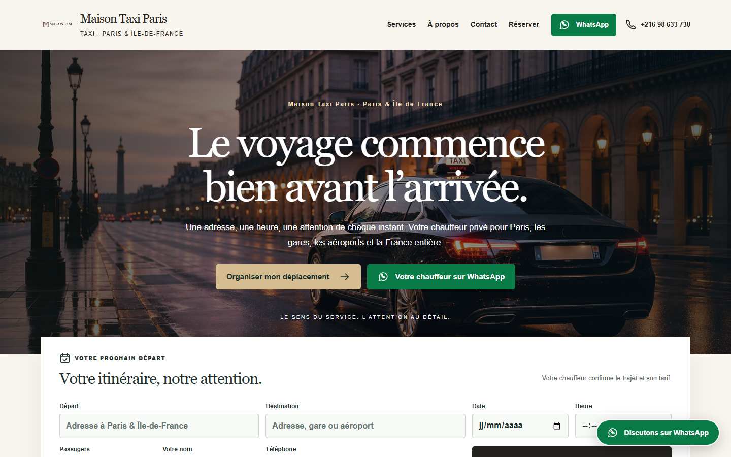 Prototype Maison Taxi Paris à Paris
